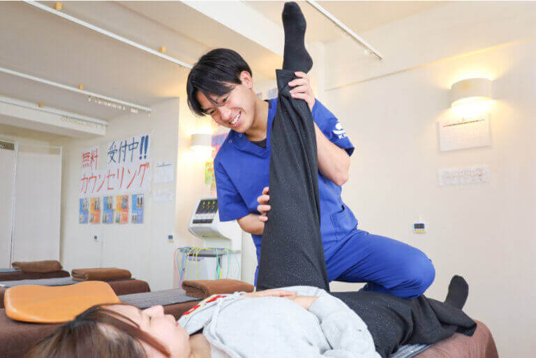 施術中の写真